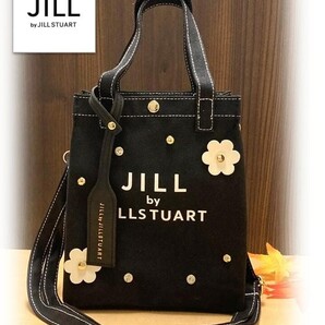 ★JILLbyJILLSTUART★ジルバイジルスチュアート キャンバス ショルダーバッグ クロスボディバッグ 黒