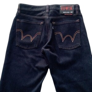 良品 EDWIN エドウィン WILD FIRE ワイルドファイア 503WFD 30 防寒防風 裏地チェック バイク