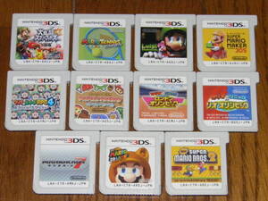 3DS マリオ シリーズ ソフト 11本 まとめ マリオカート7 NEW スーパーマリオブラザーズ2 ルイージマンション2 RPG マリオテニス 等
