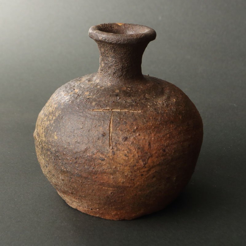 ぐりぐり　備前焼　古備前　羅未麗初舟徳利　時代箱　V　R5689C ぐりぐり様専用 備前焼 古備前 羅未麗初舟徳利 時代箱 V R5689C