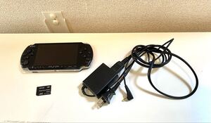 中古作動品 PSP 3000 ピアノブラック 本体 充電器 メモリーカード 8GB付き SONY ソニー プレイステーションポータブル
