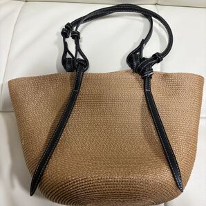 ザラZARA ベージュ ストロー かごバッグ 2wayショルダー