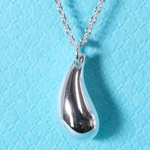 極美品 ティファニー ティアドロップ ネックレス シルバー/25-1594S