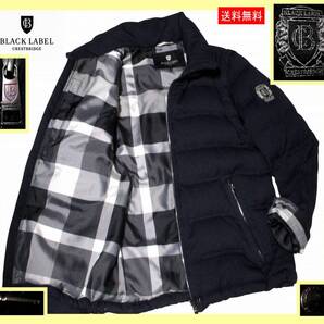 極美品 【CL済】 M ブラックレーベルクレストブリッジ BLACK LABEL CRESTBRIDGE ダウンジャケット 裏地・袖口裏CBチェック 即決送料無料