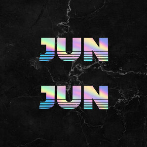 新品■JUN ジュン・オートメカニック カッティングステッカー オーロラ 2枚 縦37mm×横110mm 切り文字 | 切文字 | 未使用 | 送料無料