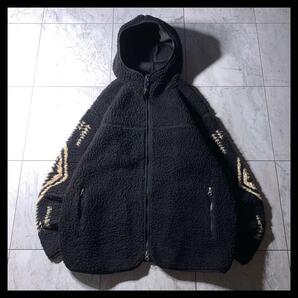 ペンドルトン ネイティブ柄 ボアフリース ジャケット ジップパーカー 黒 L