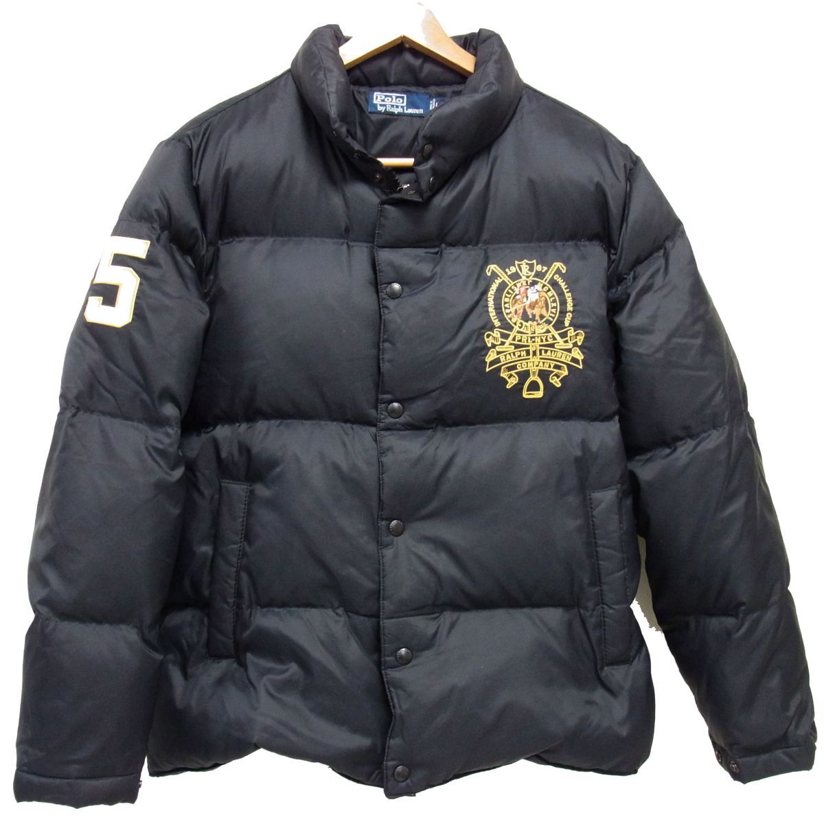 未使用級 XL相当 ポロラルフローレン 中綿ジャケット ブルゾン 現行タグ 黒色 中古・古着通販】POLO RALPH LAUREN (ポロ・ラルフローレン) ウール