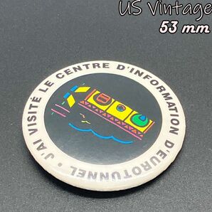 缶バッジ アメリカ 輸入 雑貨 ビンテージ 『 ユーロトンネル 』 バッチ ( BAT2566 )