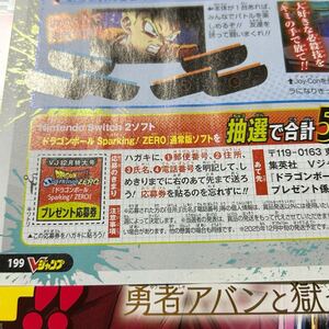 vジャンプ 2025年12月号 プレゼント 応募券 抽選 ドラゴンボール Sparking! ZERO 通常版 ソフト Nintendo Switch2 懸賞