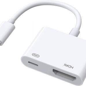 INTENAVI Lightning-HDMIアダプター デジタルAVオーディオドングル 1080P iPhone HDMI変換ケーブル ミラーリング