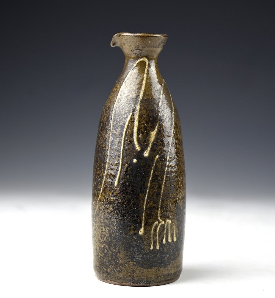 明治時代　古丹波　褐釉　徳利　花入れ　花生　茶道具　茶器　華道具　酒器　オブジェ 明治時代 古丹波 褐釉 徳利 花入れ 花生 茶道具 茶器 華道具 酒器