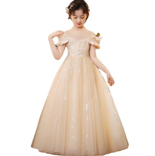 上質子供ドレス　女の子　記念写真　写真撮影服 ピアノ　発表会 演奏会 社交ダンス