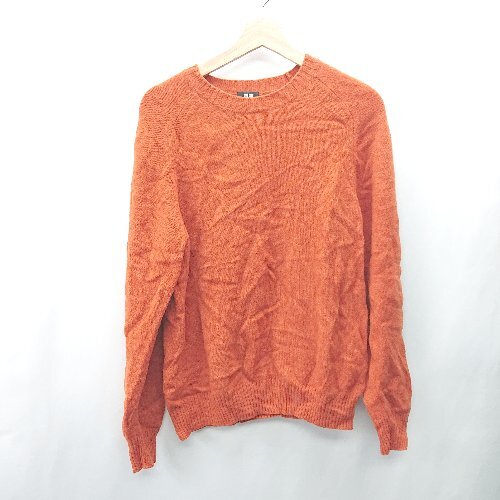 * ⊇ UNIQLO Uniqlo свитер с длинным рукавом размер L orange серия мужской E