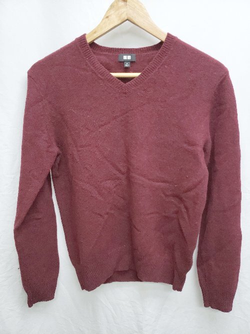 * ⊇ UNIQLO Uniqlo длинный рукав вязаный свитер размер S балка gun ti серия мужской P