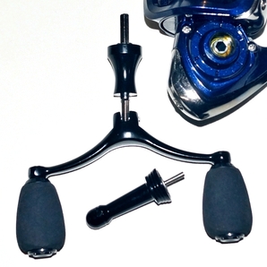 特価商品 軽量ダイワ用スピニングリールWハンドル&リールスタンド(供回り)a