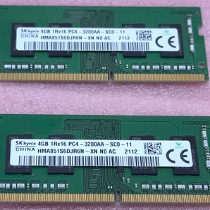 >SK hynix HMA851S6DJR6N-XN 2枚セット *PC4-25600/DDR4-3200/PC4-3200AA 260Pin DDR4 SO-DIMM 8GB(4GB x2) 動作品