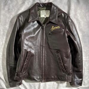 良品 AVIREX アビレックス レザージャケット 刺繍ロゴ 短丈 ブラウン キルティング ライダース 本革 フライトジャケット
