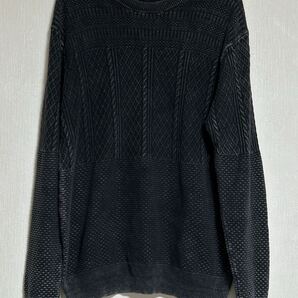 niko and... ニコアンド ストーンウォッシュ ライトニット ブラック サイズ4