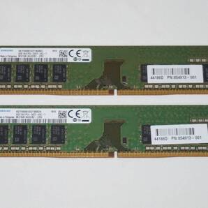 計16GB SAMSUNG PC4-2400T DDR4 M378A1K43CB2-CRC 8GB×2 動作確認済み デスクトップ用メモリー ②