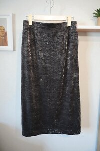 Бесплатная доставка HELIOPOLE / ХЕЛИОПОЛЕ *Мятый велюр узкая юбка// Прейскурантная цена ¥ 19.800* gplus Хиросима старой одежды 2511r1