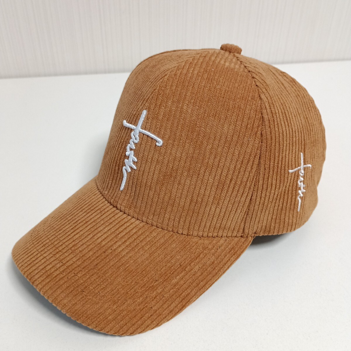 新品 クロス コーデュロイ キャメル コットンキャップ 野球帽 帽子 ユニセック