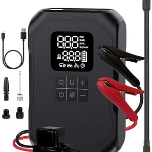 Kaedear(カエディア) バイク ジャンプスターター 空気入れ バイク用 エアポンプ エンジン始動 電動 エアーポンプ 電動空