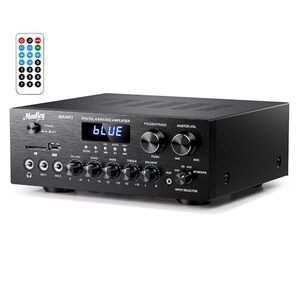 Moukey パワーアンプ システム マイクミキサー 220W Bluetooth対応 デュアルチャンネルサウンドオーディオステレ