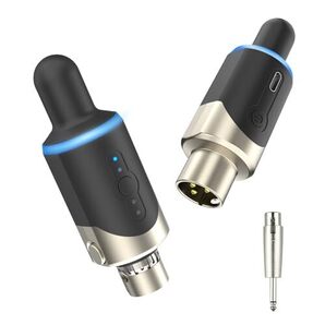 XIAOKOA ワイヤレスマイクシステム 6.35mm変換アダプター付き 送受信機セット ワイヤレストランスミッターレシーバー X