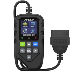 AUTOUTLET obd2 診断機 自動車 故障診断機 スキャンツール 故障コードの読み取り&消去 バッテリーテスト スキャナー