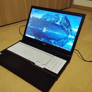 サポ1年延長OK Windows10Pro 8GB 富士通 LIFEBOOK A574/MX (i3/8GB/SSD240GB/DVDRW/15.6インチ/テンキーボード/WiFi) 中古品