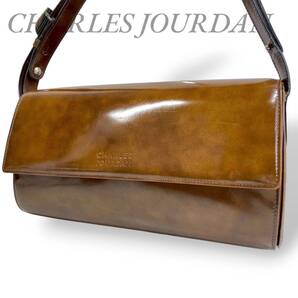 【B4021】 CHARLES JOURDAN シャルルジョルダン ショルダーバッグ ブラウン ワンショルダー レディース マグネットフック