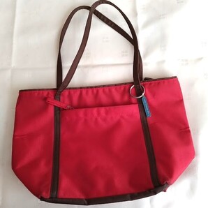 ジュンコシマダ パート2 トートバッグ×1 レッド 赤 カジュアルバッグ 33×22.5 中古品