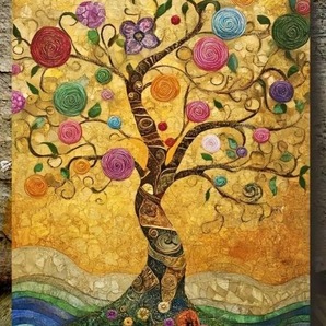 【ファブリックポスター】生命の樹 布ポスター ファブリックパネル 絵画 植物