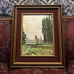 真作 北大農学部とポプラ並木 鶴丸昭彦