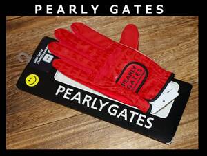 送料無料 特価即決【未使用】 PEARLY GATES ★ 左手用 片手 ゴルフ グローブ (SS/17~18cm)★ パーリーゲイツ 手袋 053-2985205 赤 併