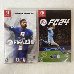 04wy14026〓【1円~】Switchソフト サッカーゲーム2本セット FIFA 23/EA Sports FC 24 【EAスポーツ/スポーツゲーム】 中古品