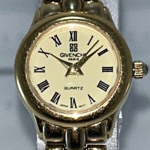 ジャンク品 不動品 GIVENCHY/ジバンシー GV-LGBRC-2002 ホワイト/ゴールド レディース クォーツ腕時計『ZZZ023』