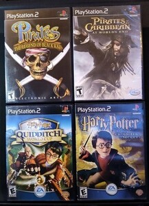 PS2ゲームまとめセット。ハリー・ポッターと秘密の部屋、At Worlds End。すべて動作確認済 海外 即決