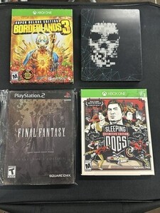 Lot Of 4 STEELBOOK Xbox 360 / PS2 Games Watch Dogs, Borderlands, Sleeping Dogs 海外 即決