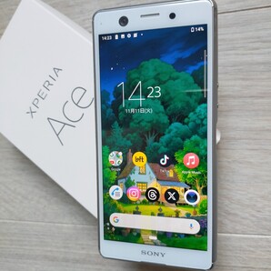 SONY 「Xperia Ace」 エクスペリアエース ホワイト ケースとシートはおまけです。 RAM4GB.ROM64GB
