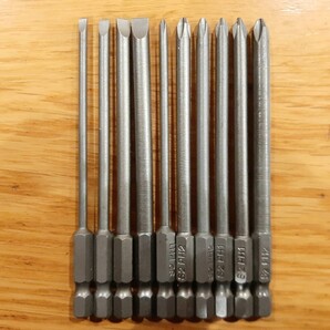 プラス マイナス ドライバー ビット 10本セット 六角軸 インパクト