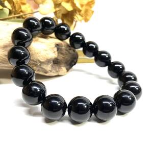 モリオン パワーストーン ブレスレット 12mm 天然石ブレス (シンプル) 数珠ブレス メンズ・レディース 男性 女性 幸運 開運 浄化