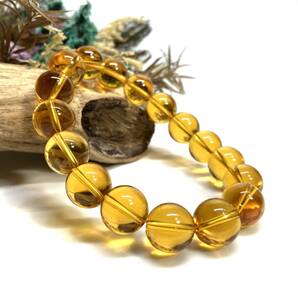 シトリン パワーストーン ブレスレット 12mm (シンプル) 数珠ブレス メンズ・レディース 男性 女性 幸運 開運 浄化 金運 11月誕生石