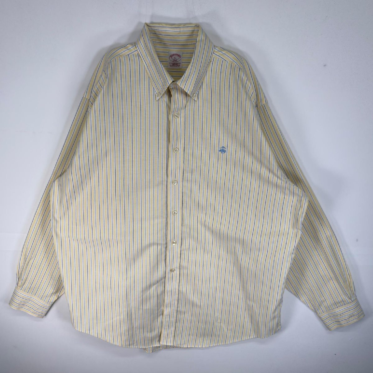 古着 ブルックスブラザーズ Brooks Brothers 長袖シャツ ロゴ 刺