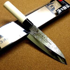 関の刃物 出刃包丁 15.5cm (155mm) 濃州正宗作 梨地 和包丁 ステンレス刃物鋼 和風柄 片刃包丁 右利き 魚 鳥 肉解体 刃が厚め 日本製