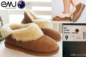Красивые с коробкой Emu Australia BAIA BAIA EMU Australia 9 US9 26см мутон сапоги каштан короткие сапоги овчина мужчины и женщины