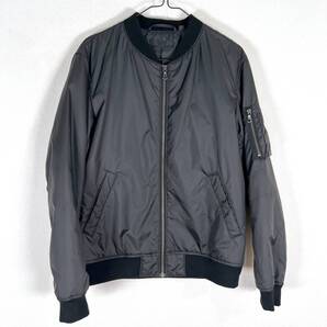 【UNIQLO】ユニクロ 黒 ブラック系 MA-1ブルゾン ジャンパー アウター ジャケット コート 男性用 メンズ Lサイズ【c030】