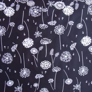 ★撥水ナイロンタフタ♪タンポポ(黒)♪112×30★【NE2105-B】