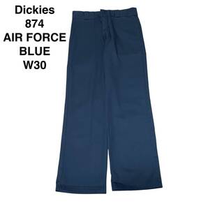 Dickies ディッキーズ 874 ワークパンツ w30 l30 エアーフォースブルー 青系 古着 メンズ ワイドチノパンツ ディッキース 中古品 ボトムス