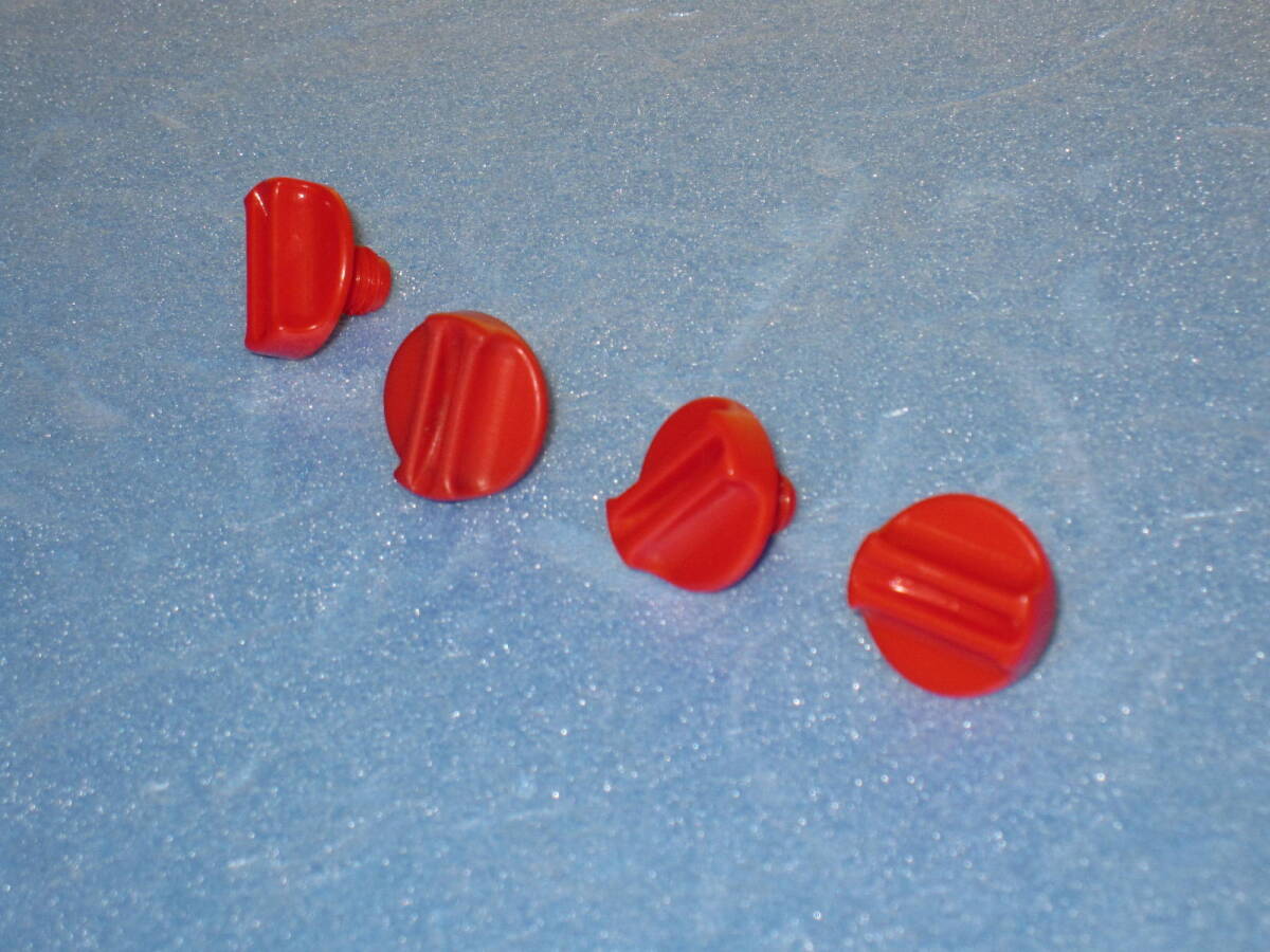 ★SHOEI GRV・RSVヘルメット用 4個ビスセット赤色★当時物未使用★